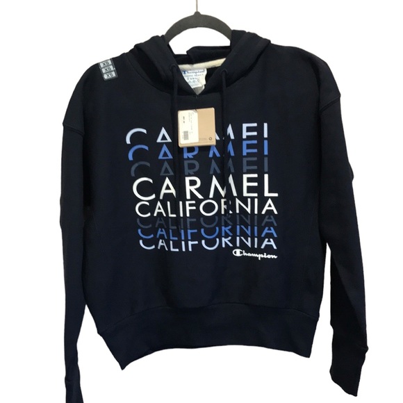 Champion Carmel California Hooded Sweatshirt in Navy Size XS NWT - Picture 1 of 8